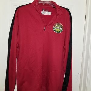 MEN'S IZOD FLEECE SIZE LARGE COLOR-RED